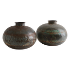 Metalen pot rond