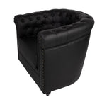 Fauteuil met Armleuning 80x75x72 cm Zwart Kunstleer