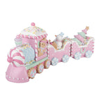 Kerstdecoratie Beeld Trein 45x12x19 cm Roze Kunststof