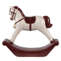 Beeld Hobbelpaard 15x4x14 cm Beige Keramiek