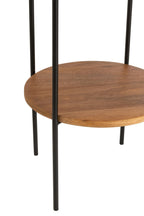 J-Line lamp - ijzer/mango - naturel/zwart