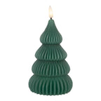 LED Kaars Kerstboom Ø 8x17 cm Groen Wax