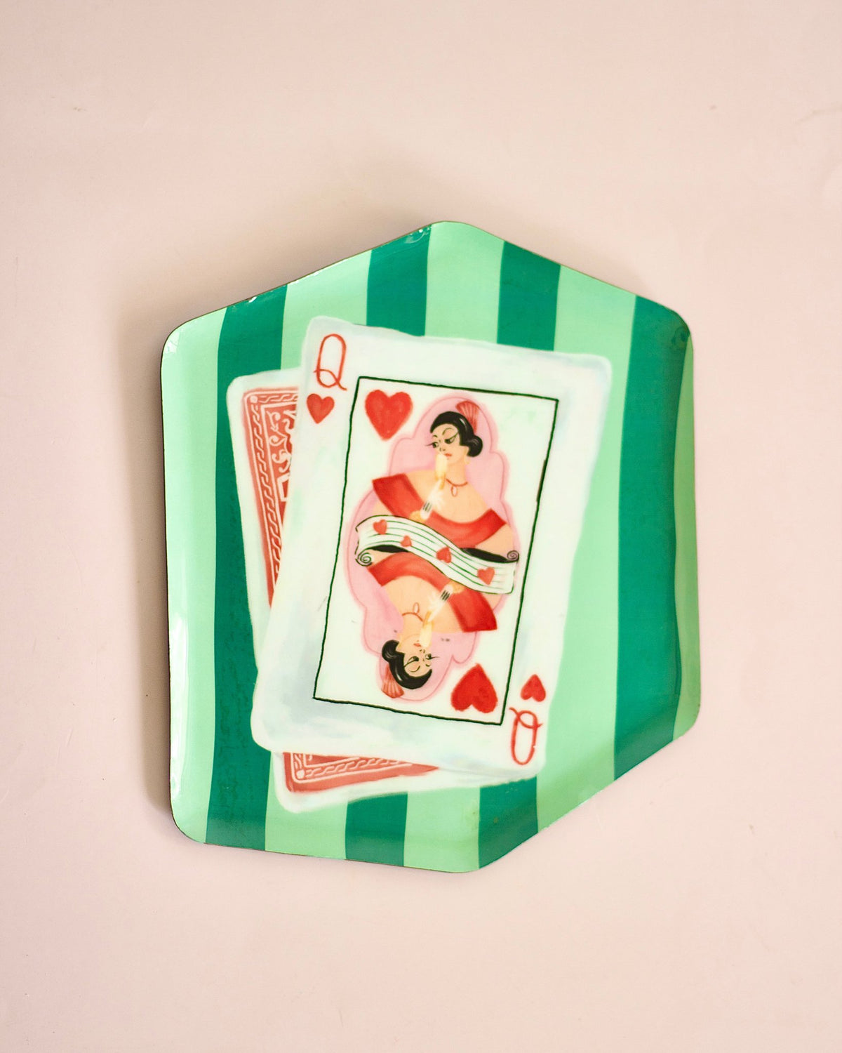 Wandbord | Koningin van harten afdrukken | 25,5 x 21,25 cm