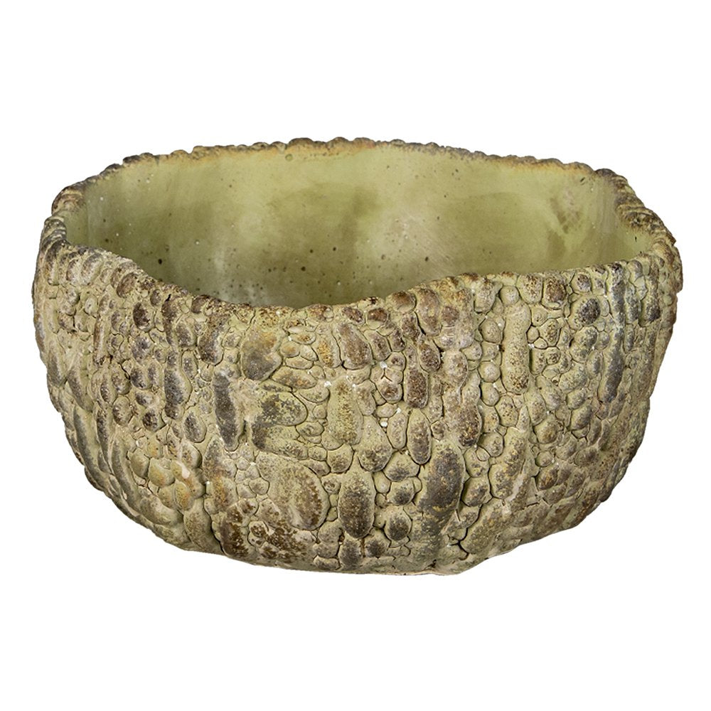 Bloempot 22x21x11 cm Groen Steen Bloempot Binnen