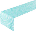 Little Stripes Outdoor Tafelloper aqua 42x145cm