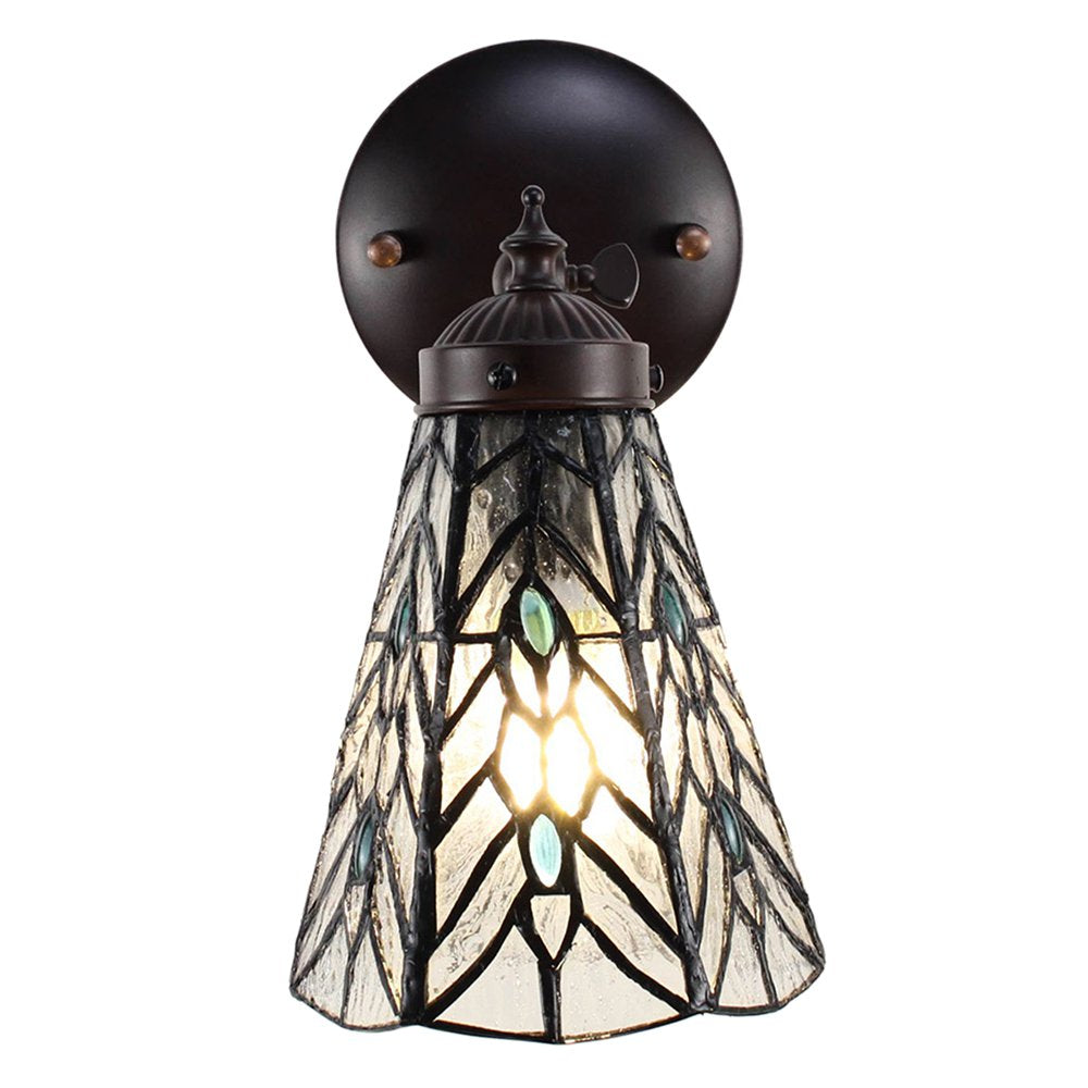 Wandlamp Tiffany 17x12x23 cm transparant Glas Muurlamp