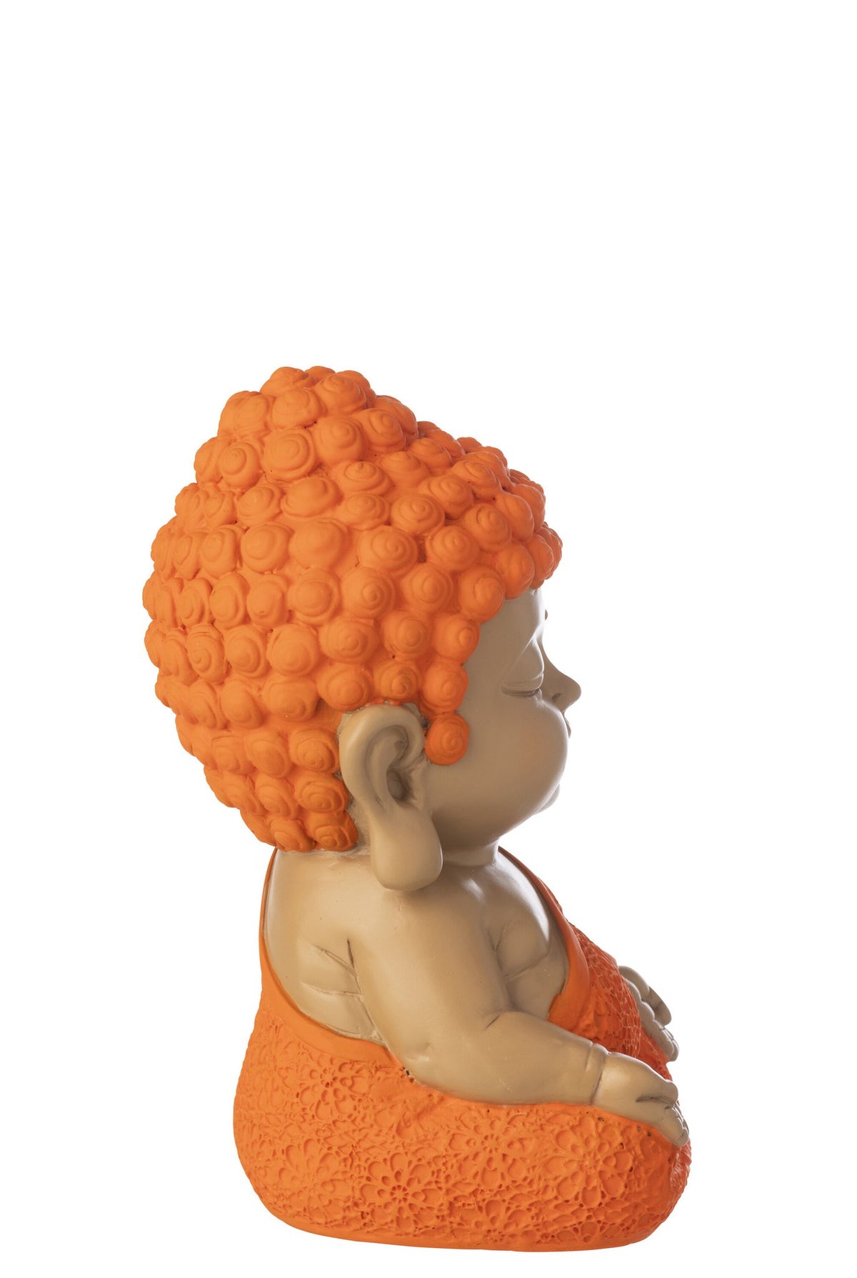 J-Line decoratie Monnik Zen - polyresin - oranje