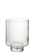 J-Line windlicht Recht - kaarshouder - glas - transparant