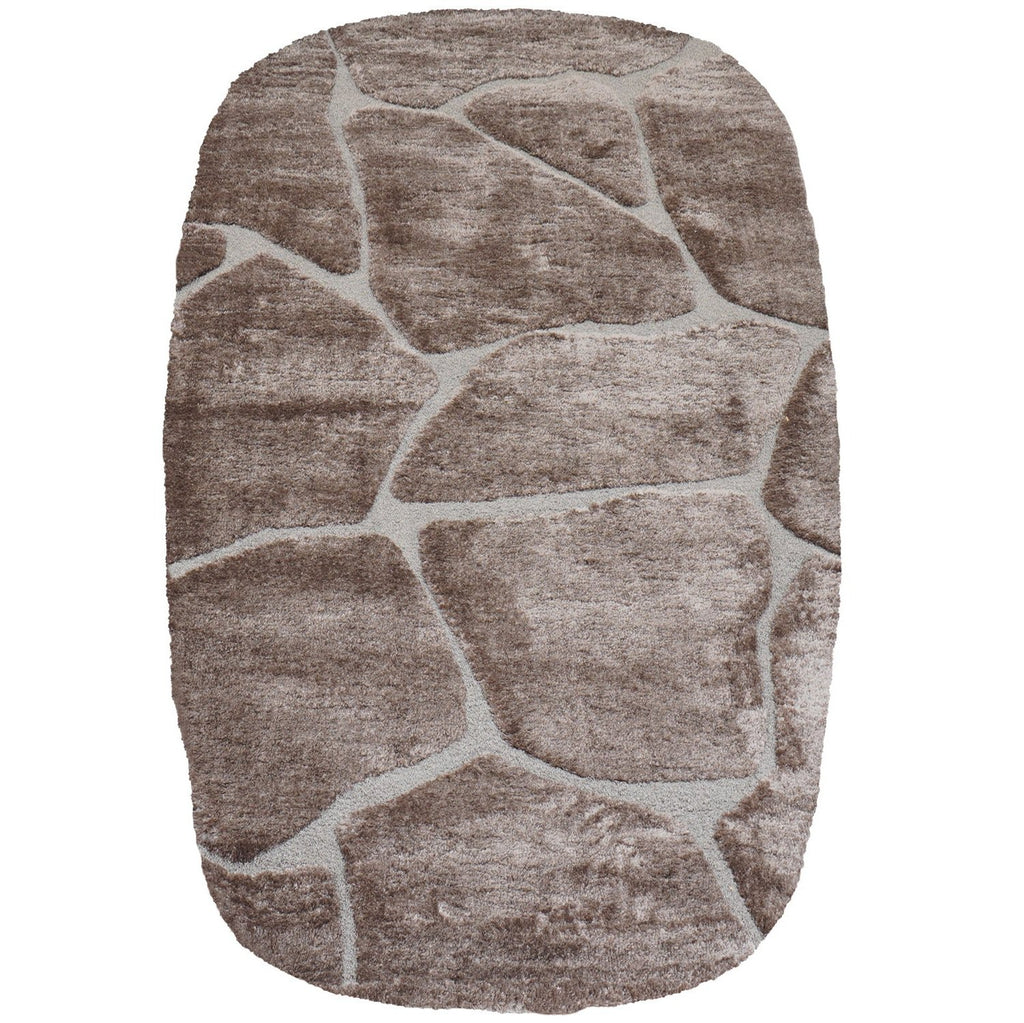 Vloerkleed Macy Bruin - Rounded Corners 160 x 230 cm
