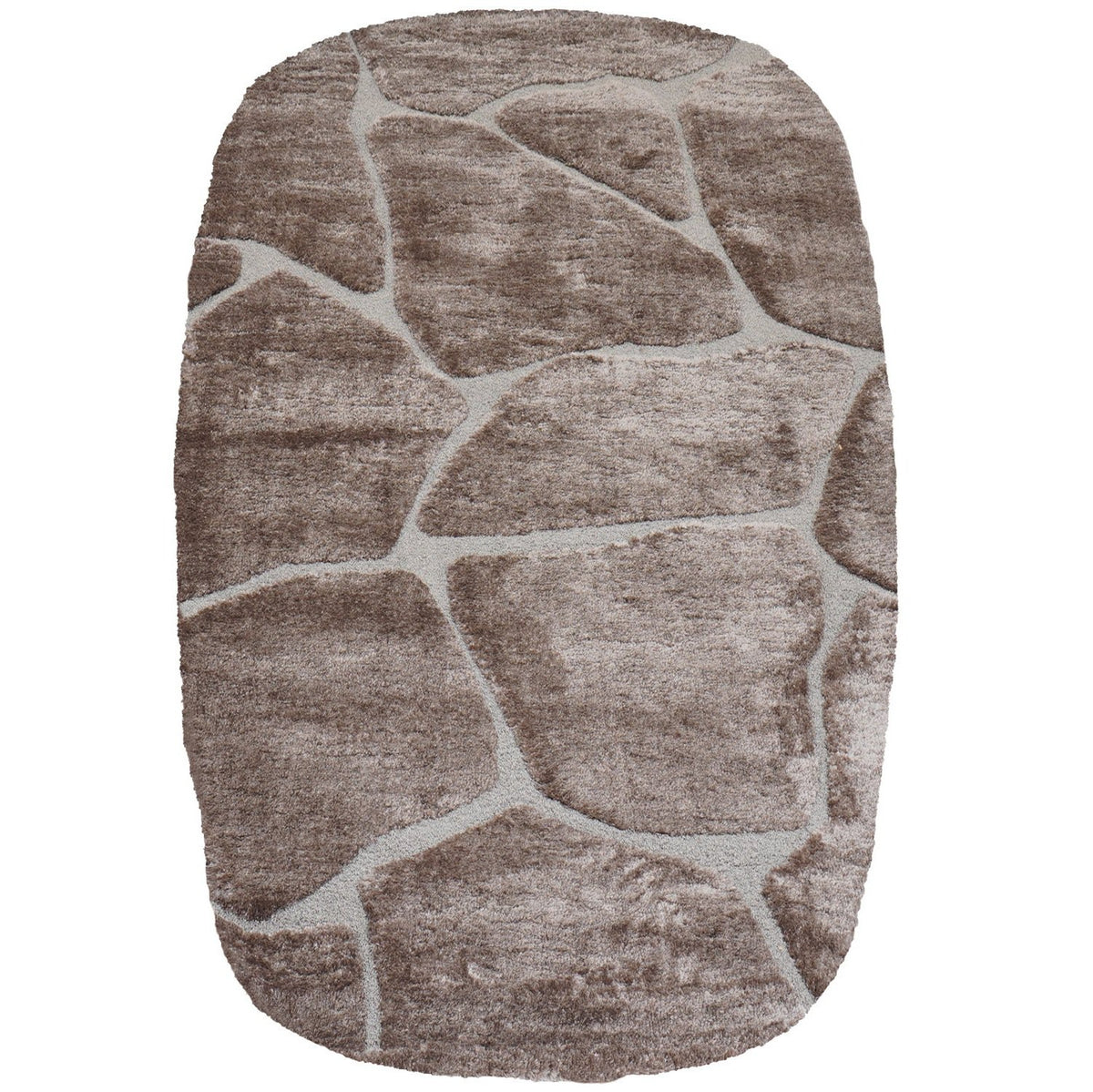 Vloerkleed Macy Bruin - Rounded Corners 160 x 230 cm