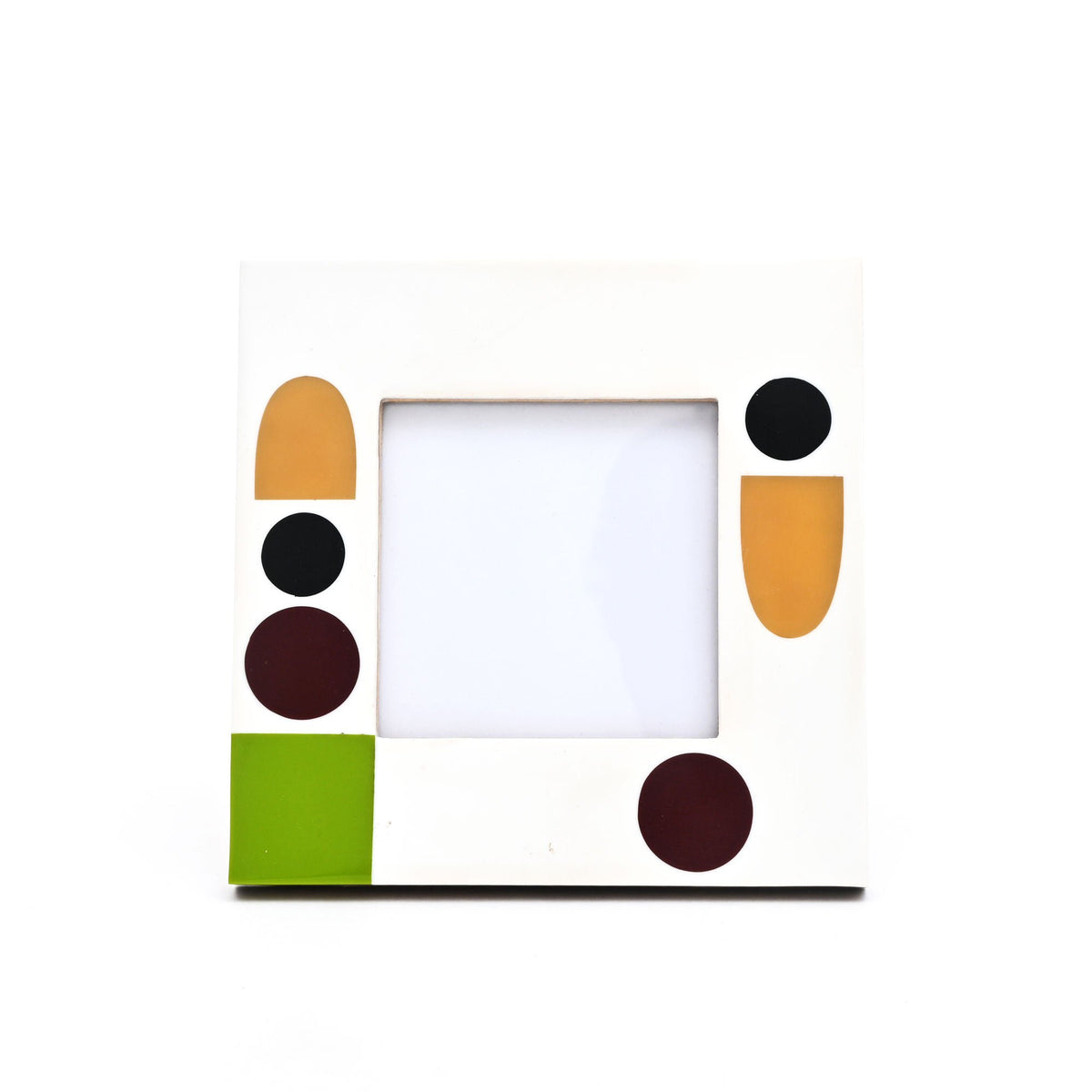 Fotolijst - Abstract geometrisch accent - Meerkleurige hars - 4x4 inch