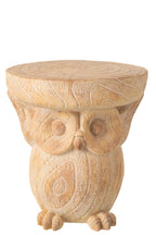 J-Line Bijzettafel uil - magnesiumoxide - beige
