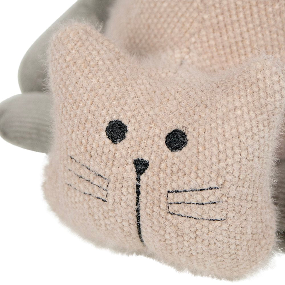 Deurstopper kat staart ecru 18x15x17 cm