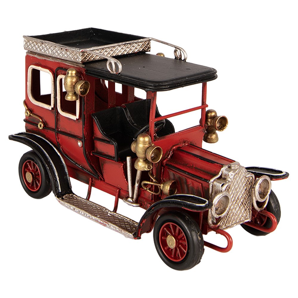 Kerstdecoratie Beeld Auto 16x8x10 cm Rood Metaal