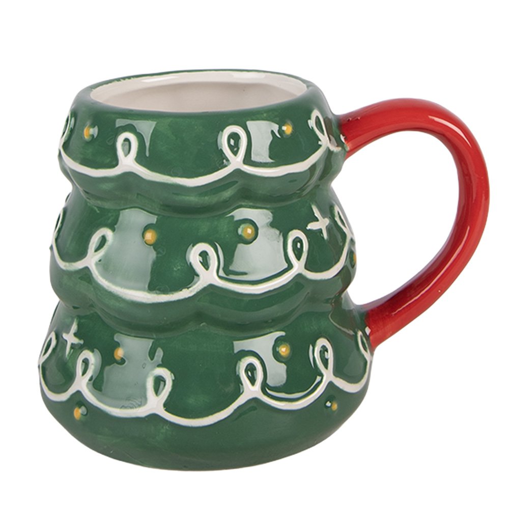 Mok Kerstboom 350 ml Groen Keramiek