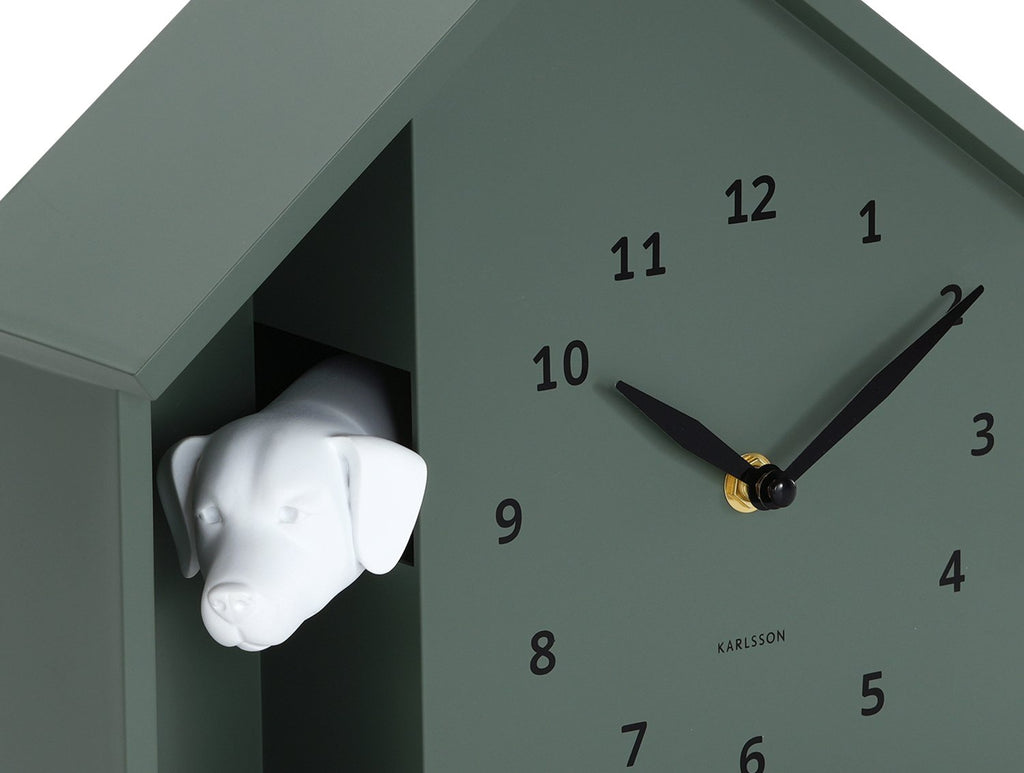 Wandklok Gluren Doggy