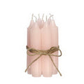 Taps candle H.11 cm Set 7 wit roze