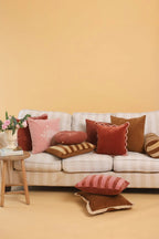 Kussenhoes | Mirage Scallop Rabarber kussenhoes van Sanctuary Living