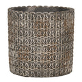 Bloempot Binnen Ø 18x17 cm Grijs Steen Plantenpot