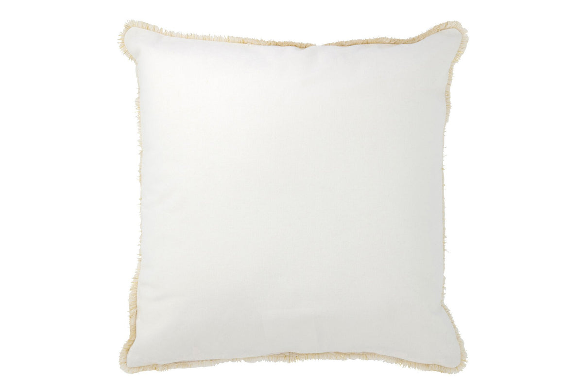 J-Line kussen Boom - textiel - wit/goud