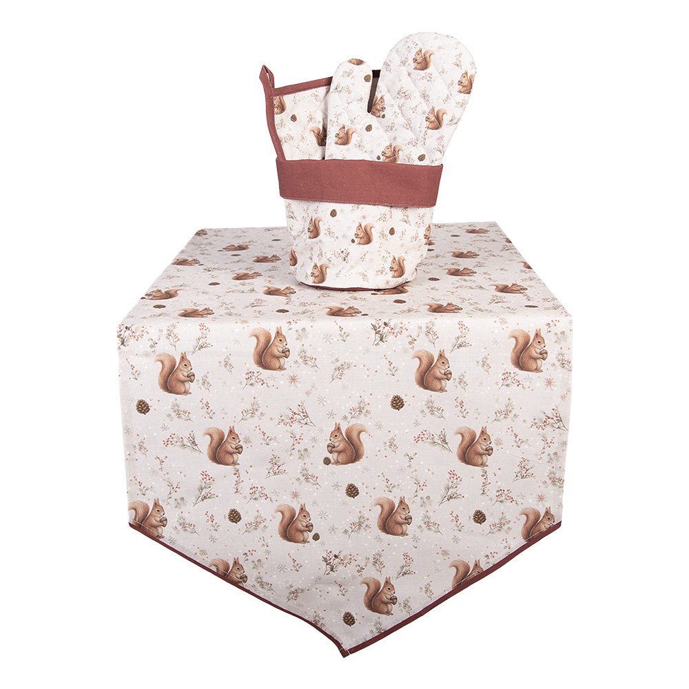 Tafelloper 50x160 cm Beige Katoen
