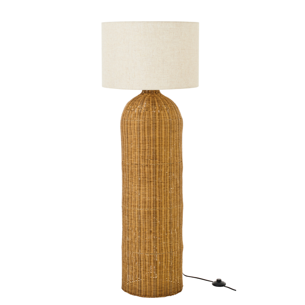 J-Line tafellamp Cilinder - metaal - naturel/ecru - L