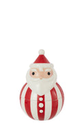 J-Line voorraadpot Sinterklaas Dolomiet - keramiek - rood/wit - L
