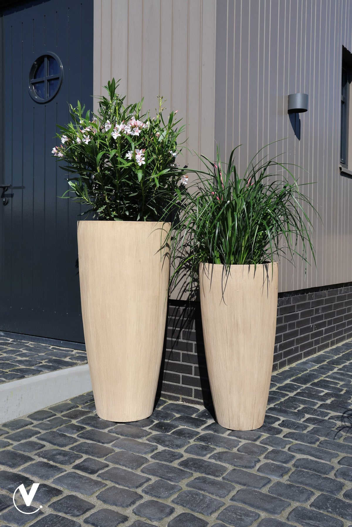 Plantenpot - Java stripe beige