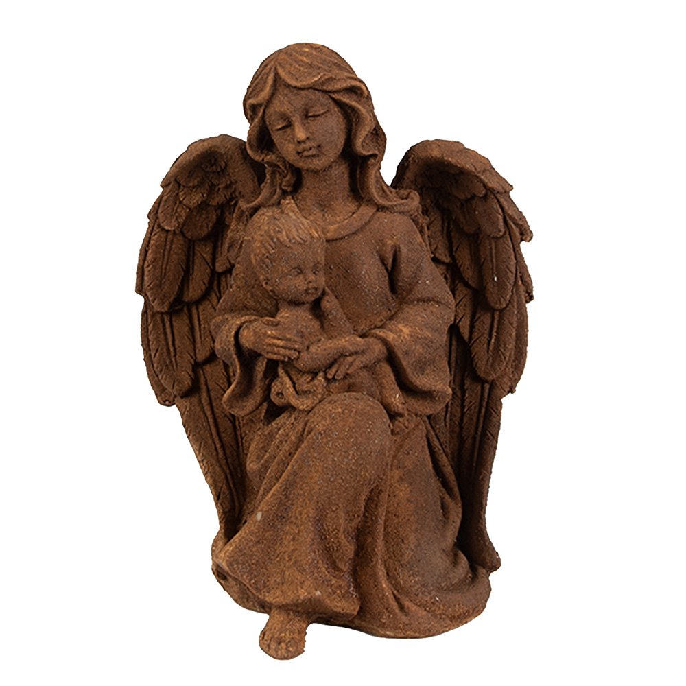 Decoratie Beeld Engel 18 cm Bruin Polyresin Religious sculpture