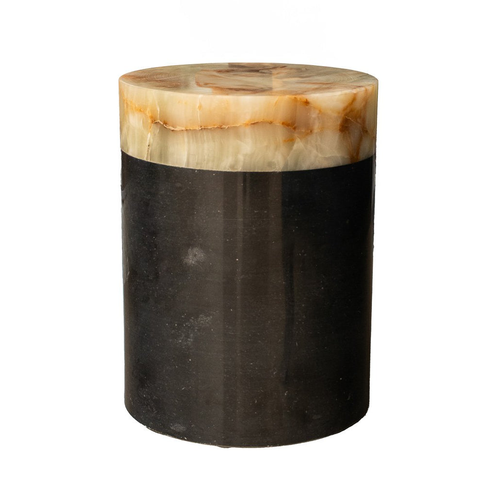 Salontafel Zwart Marmer en lichtgroene onyx
