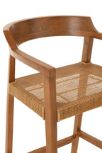 J-Line barstoel Emma - hout - bruin