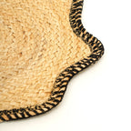Houtskooljute placemat – geschulpte rand – decor voor tafeldecoratie