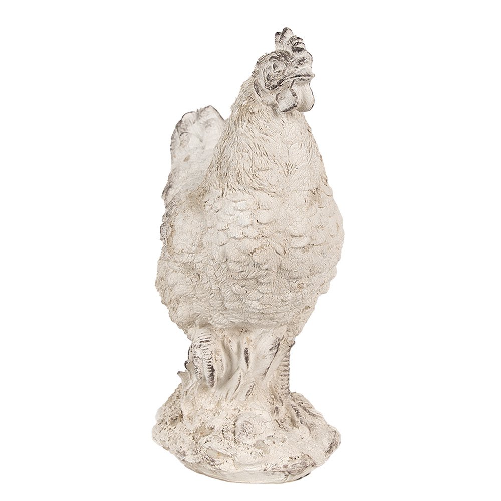 Beeld Kip 26 cm Beige Polyresin Decoratie