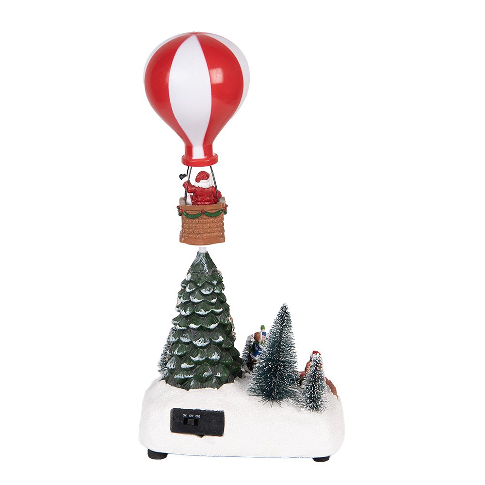 Kerstdecoratie met LED-verlichting en muziek Kerstboom 17x13x15/18 cm / 3xAA Groen Kunststof