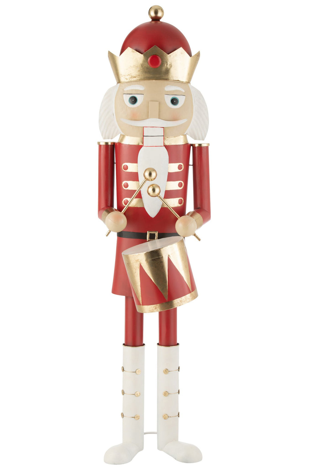 J-Line figuur Notenkraker Trammel - ijzer - rood/goud - L
