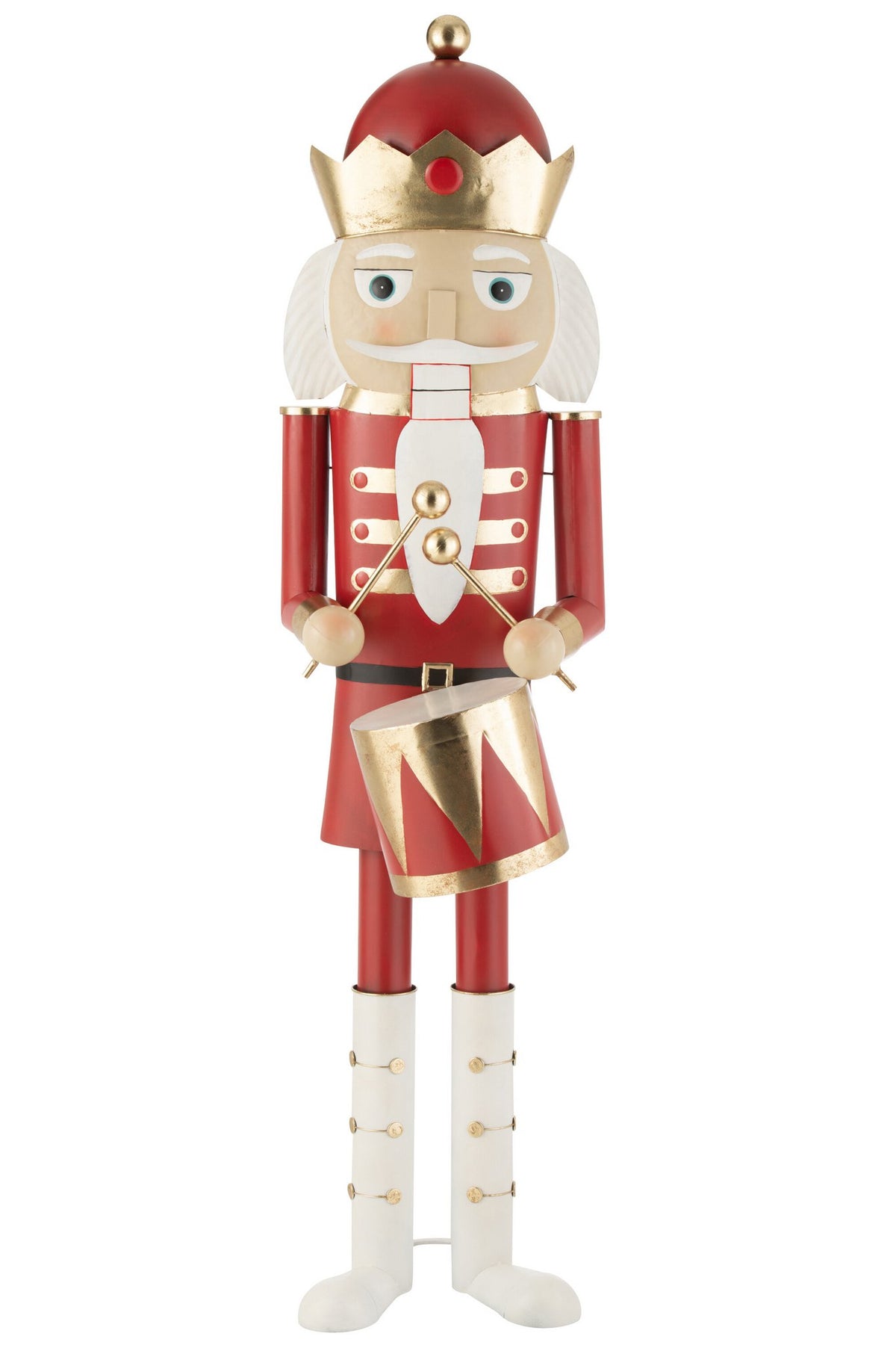 J-Line figuur Notenkraker Trammel - ijzer - rood/goud - L