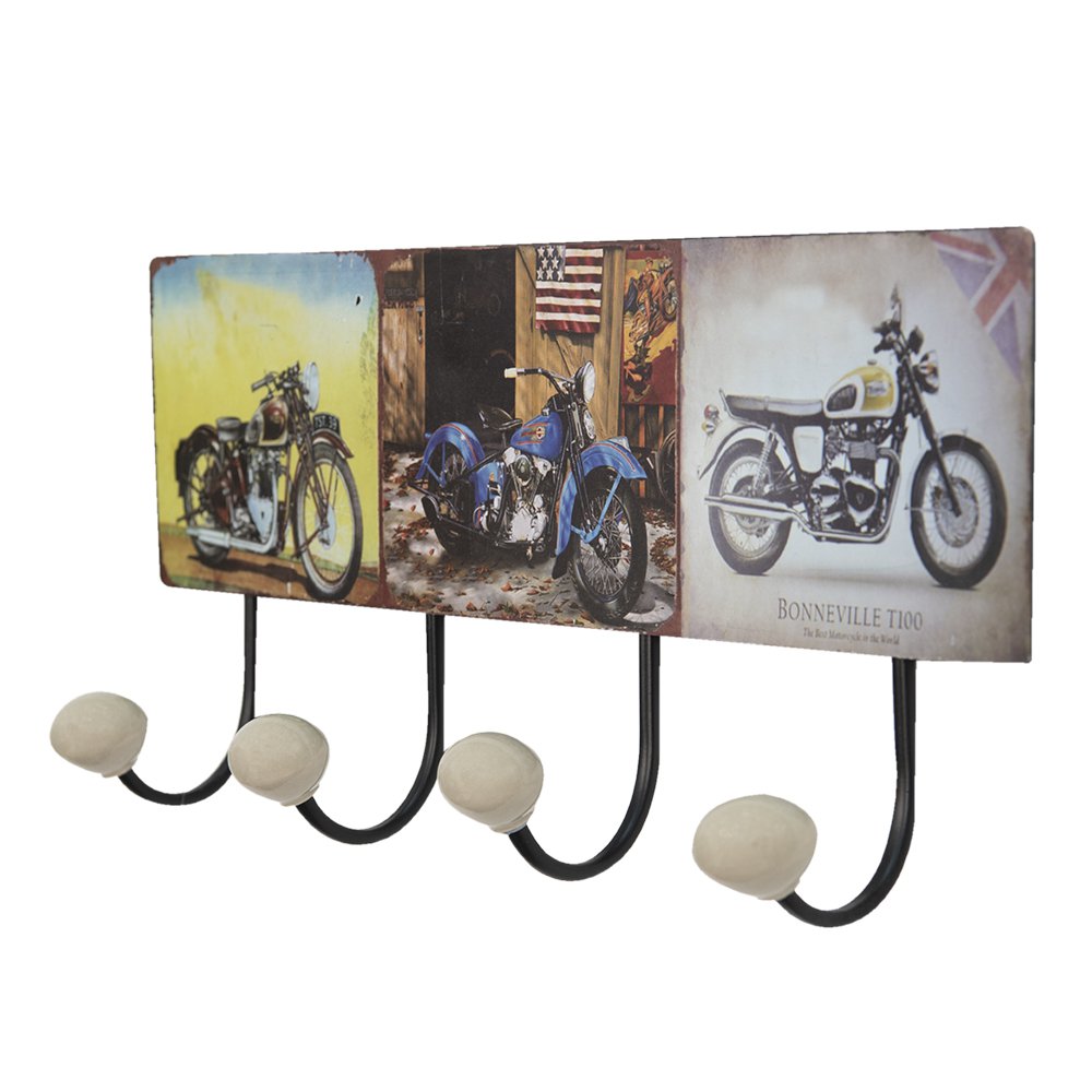 Wandkapstok 40x5x17 cm Bruin IJzer Motor