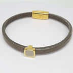 Semplice emaille vierkante slider 24K verguld