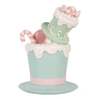 Decoratie Beeld Hoed 17x16x22 cm Groen Kunststof