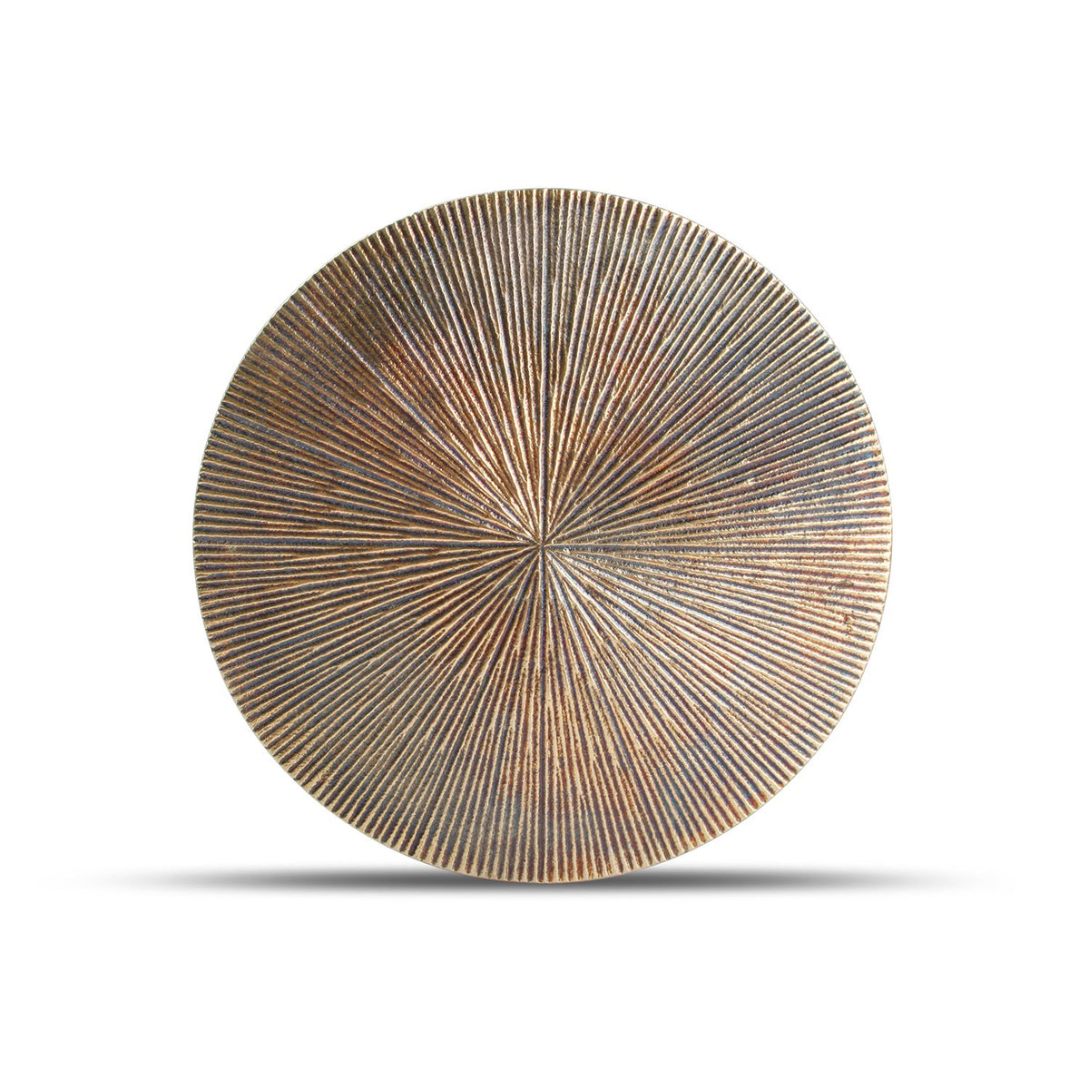 Onderzetter 20cm geribbelde gouden bedel