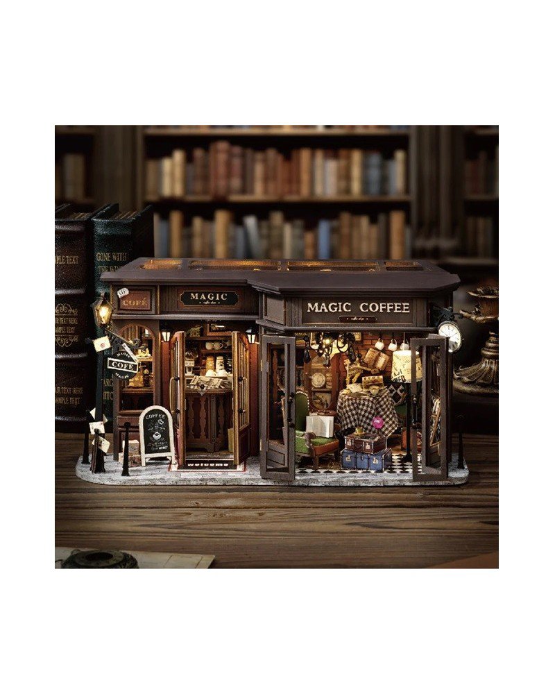 Cutebee, 3D DIY Huisje, Magic Coffee Shop, F041-B, 28,6x13,5x14,5cm