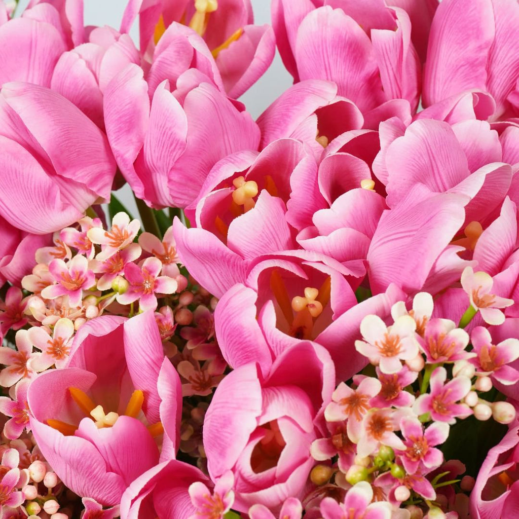 Was kunstmatige bloemspray x3 78cm roze