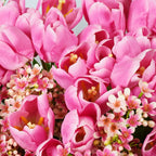 Was kunstmatige bloemspray x3 78cm roze