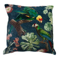 Kussen fluweel charming papegaaien groen blauw 45x45cm*