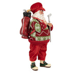 Kerstdecoratie Beld Kerstman 13x10x28 cm Rood Textiel