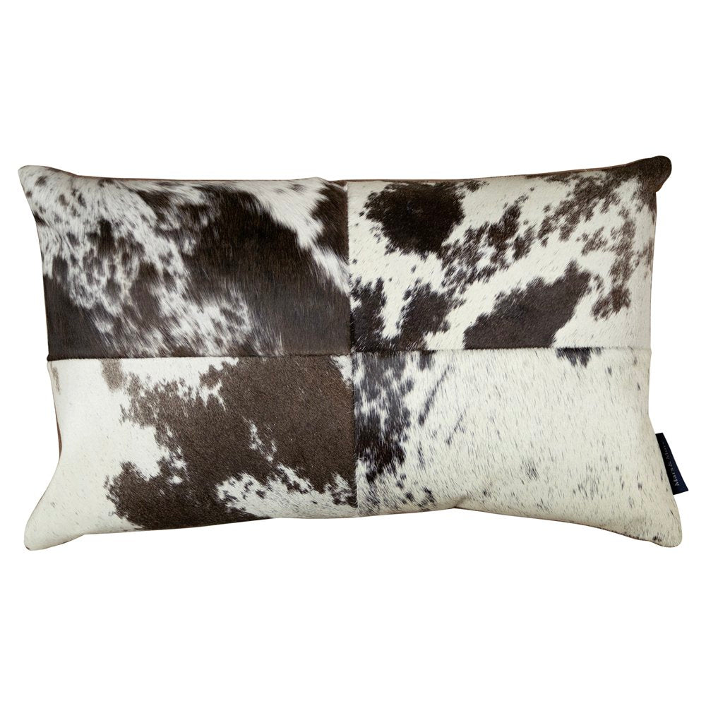 Half kussen koe bruin/wit 30x50cm
