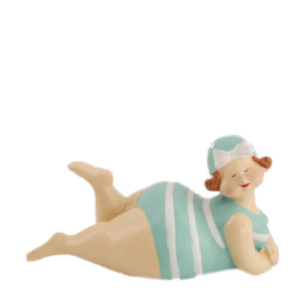 Fat lady polyresin 12.5x6x6cm groen