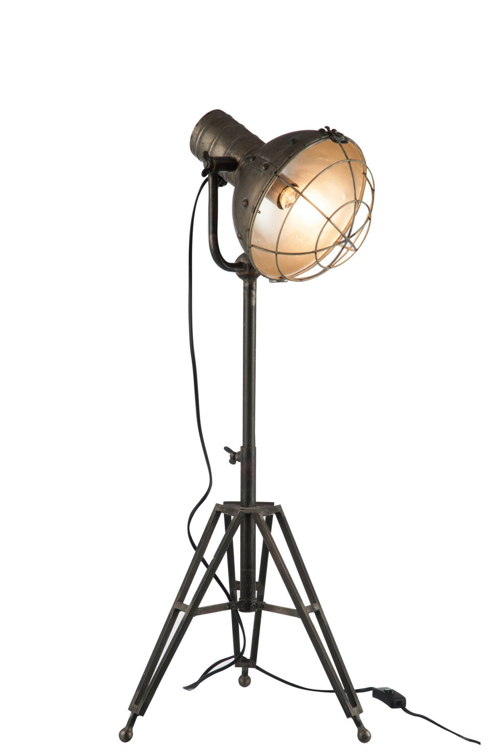 J-Line vloerlamp Spothlight - metaal - grijs