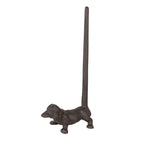 Keukenrolhouder Hond 14x8x30 cm Bruin Metaal