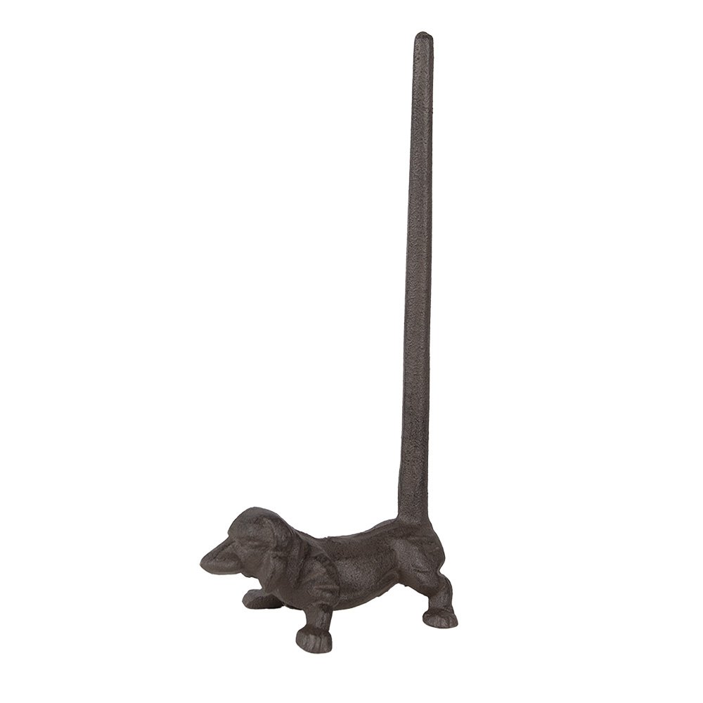 Keukenrolhouder Hond 14x8x30 cm Bruin Metaal